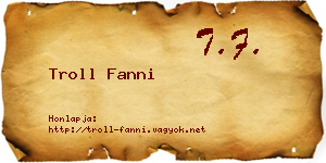 Troll Fanni névjegykártya